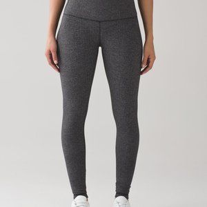 Lululemon Wunder Under, herringbone grey/black, 6